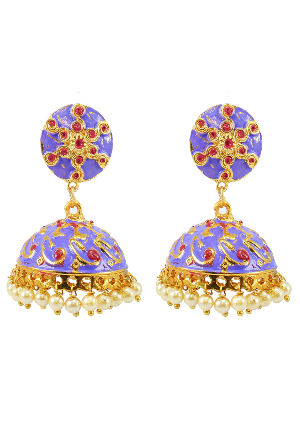 Red Alloy Earrings 177867