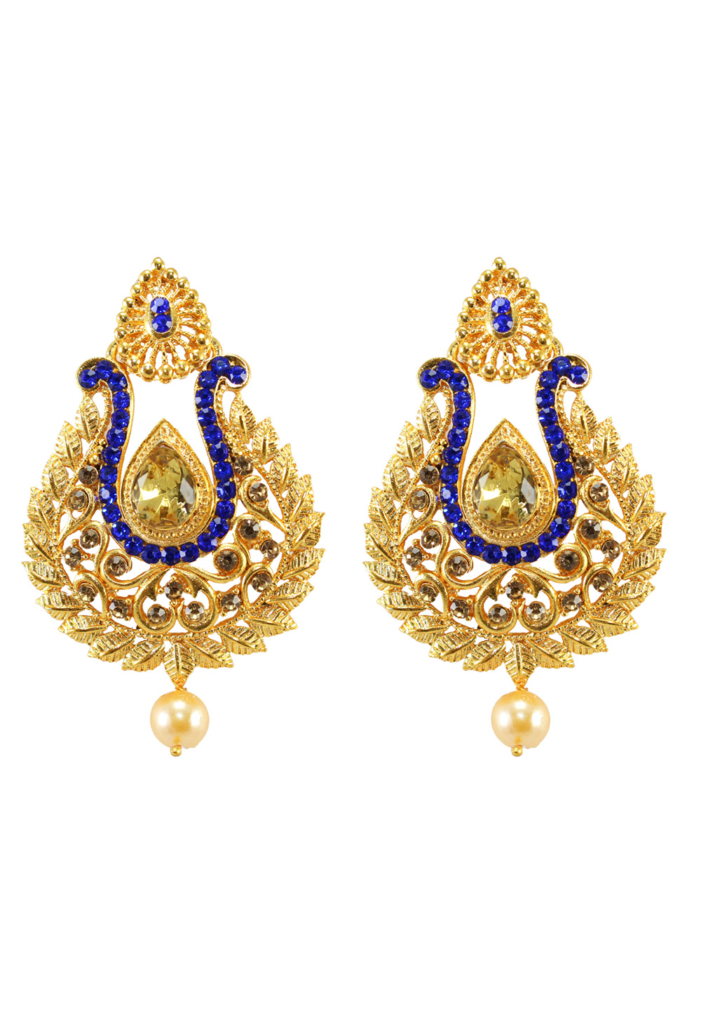 Blue Alloy Earrings 177879