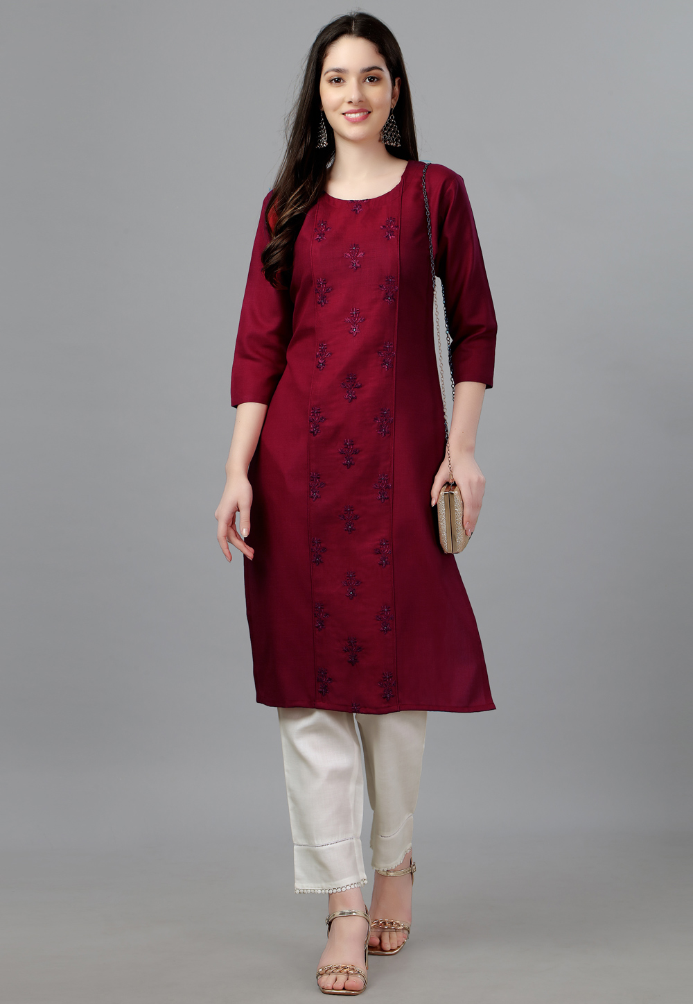 Maroon Cotton Tunic 269001