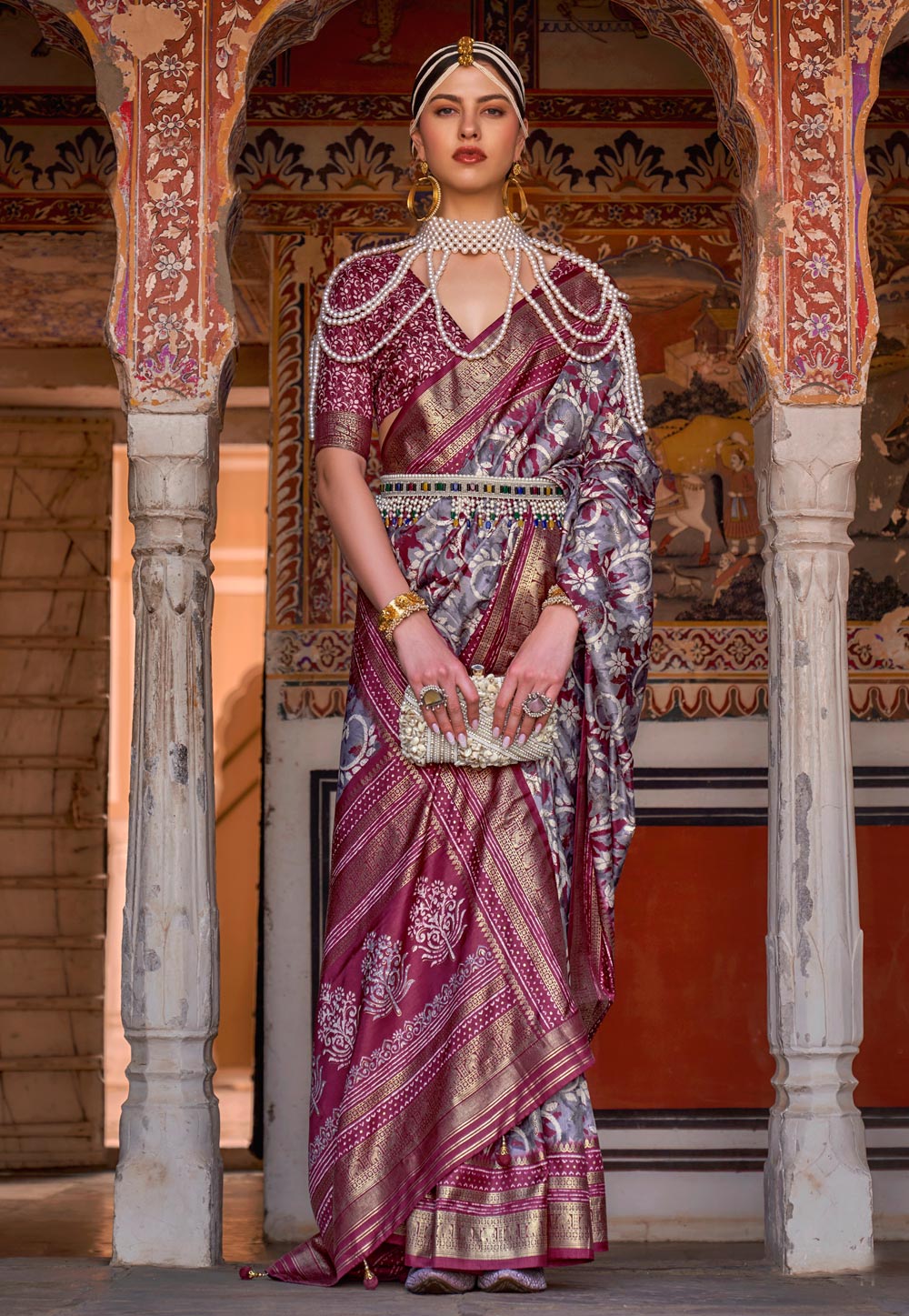 Purple Silk Saree With Blouse 267681