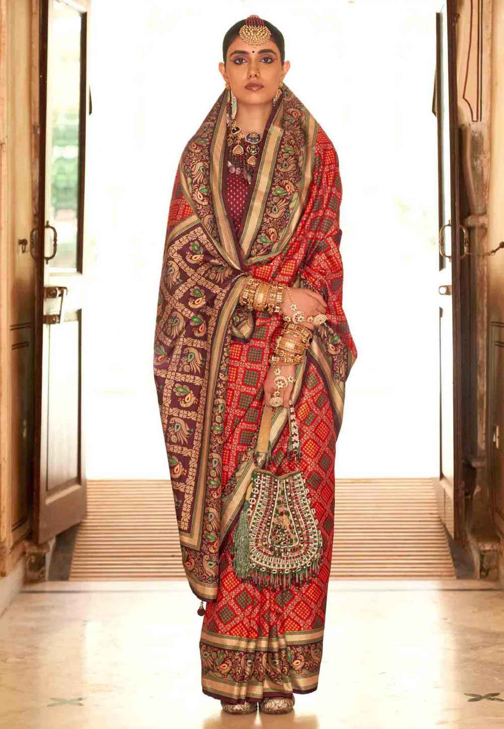 Red Silk Saree With Blouse 271404