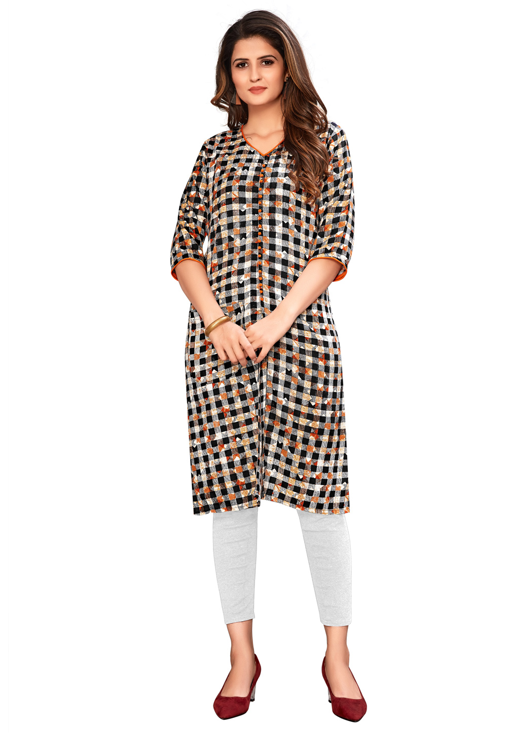 Black Cotton Printed Tunic 219830