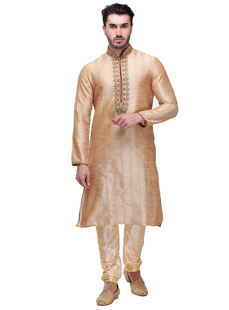 Golden Dupion Readymade Kurta Pajama 99188