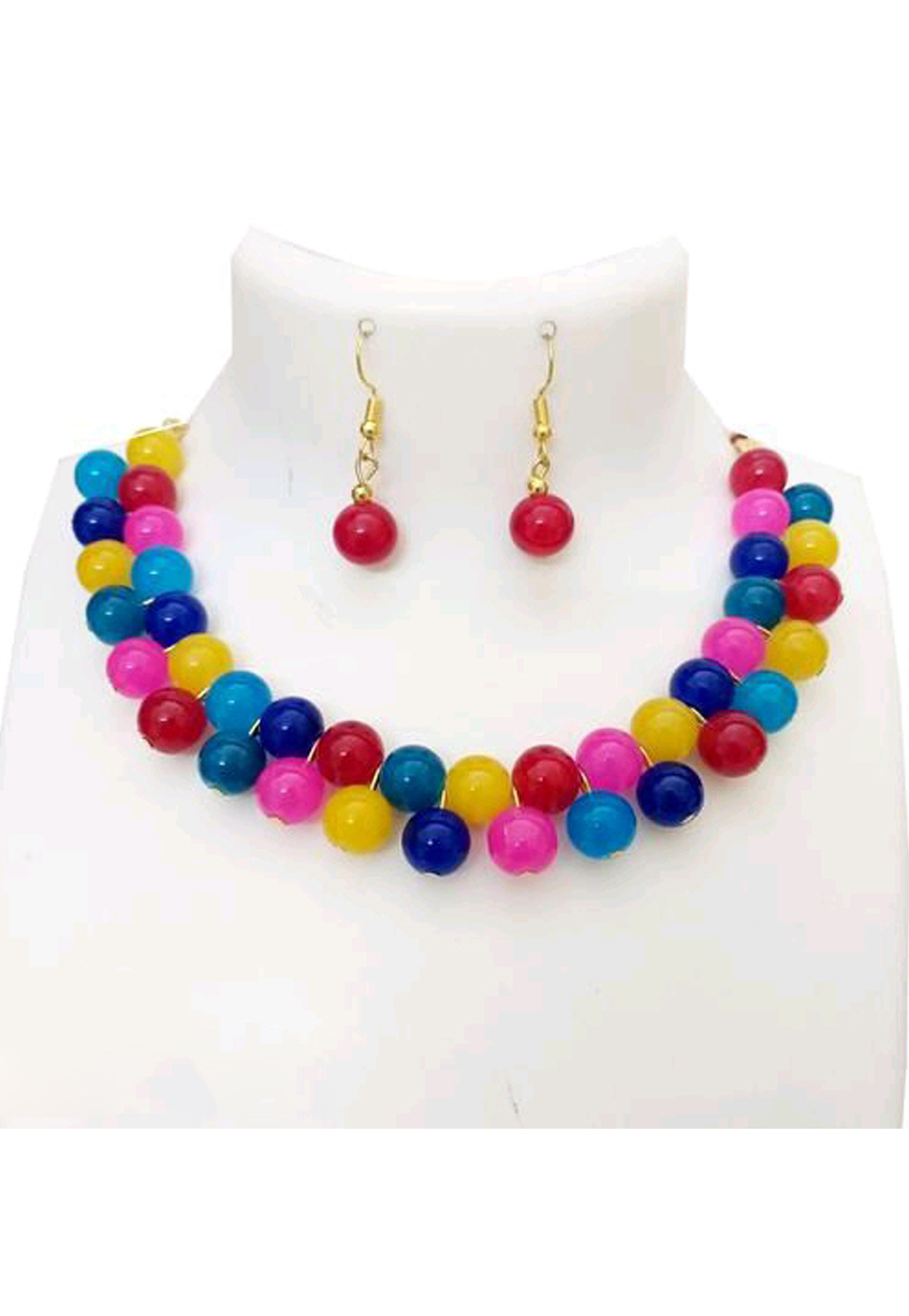Blue Alloy Austrian Diamond Necklace Set Earrings 198914