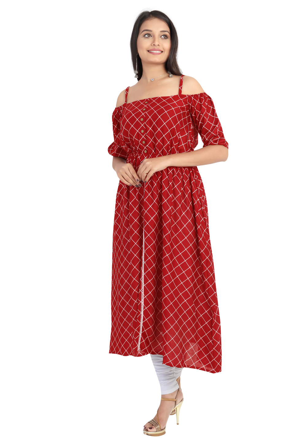Red Rayon Tunic 218264