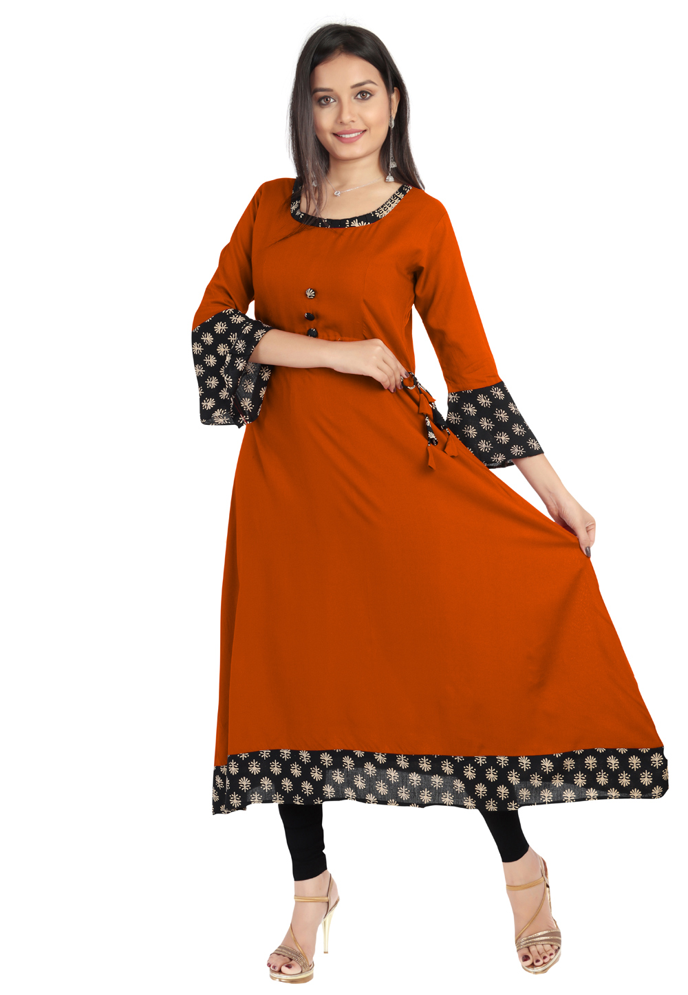 Orange Rayon Tunic 218284