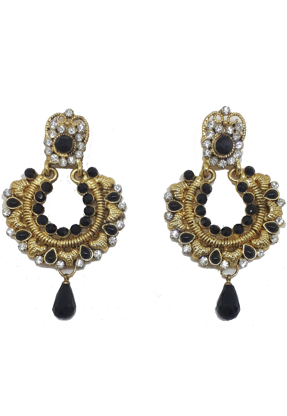 Black Brass Earrings 201055