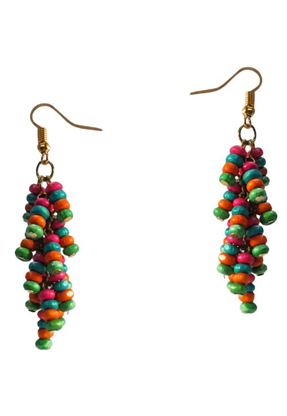Green Brass Earrings 201097