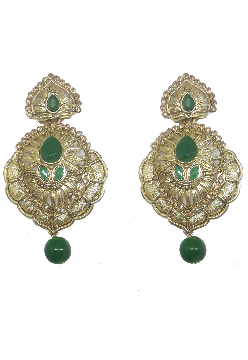 Green Brass Earrings 202016