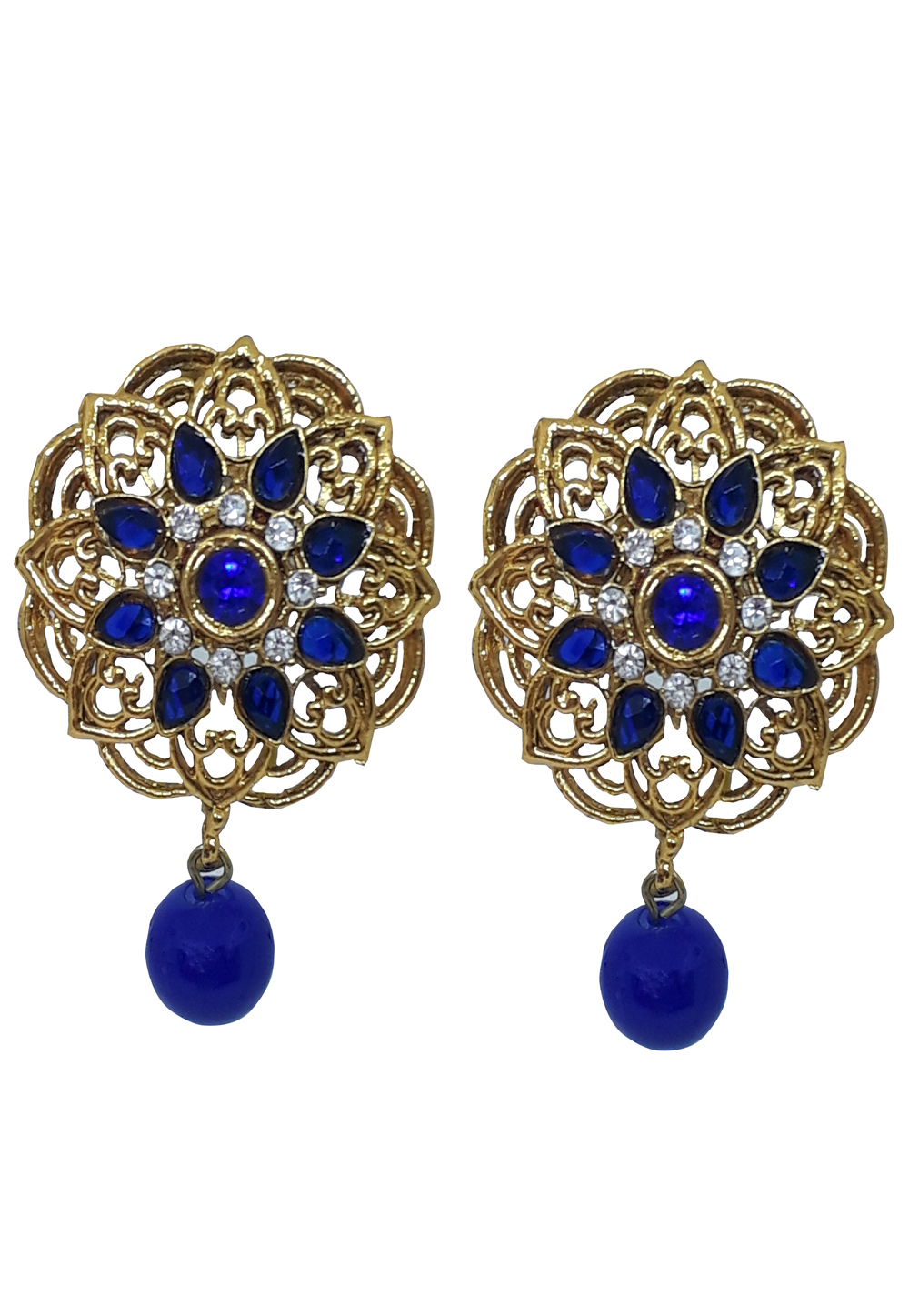 Blue Brass Earrings 202081