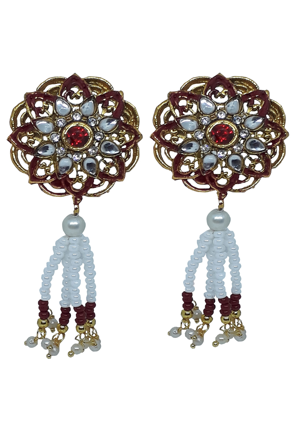 Red Brass Earrings 202082