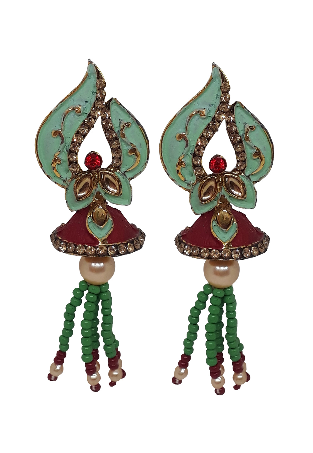 Red Brass Earrings 202084