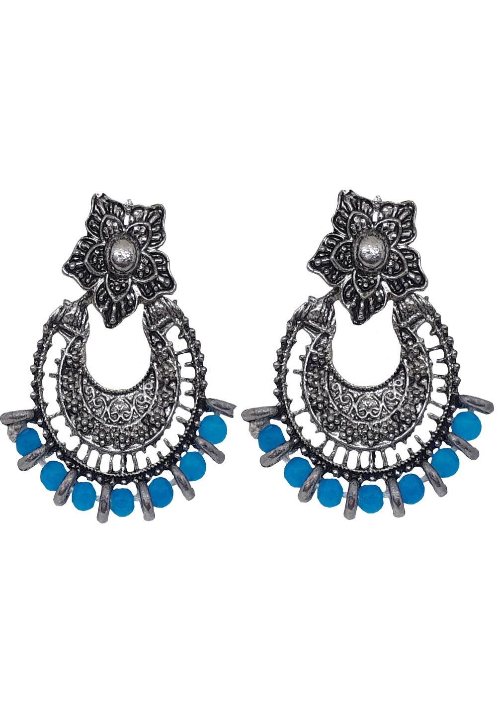 Aqua Brass Earrings 202100