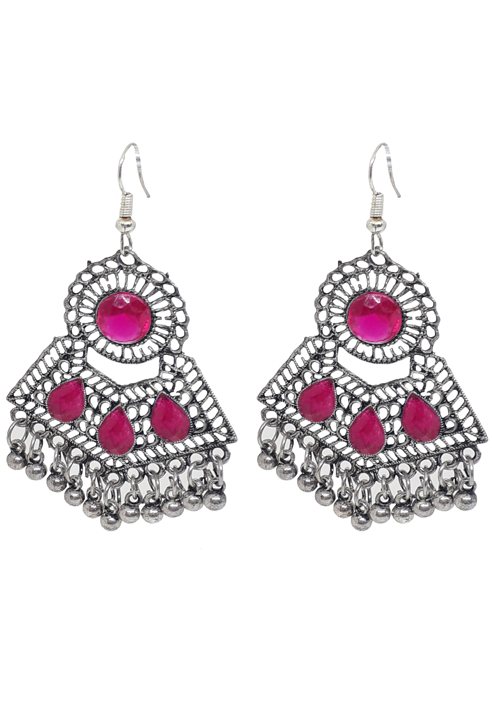 Pink Brass Earrings 202105