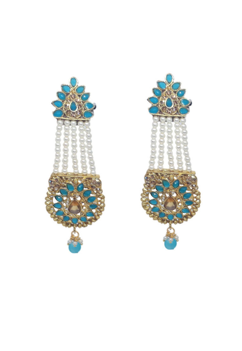 Blue Brass Earrings 210028