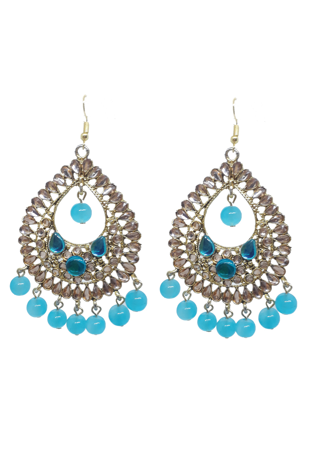 Blue Brass Earrings 210032