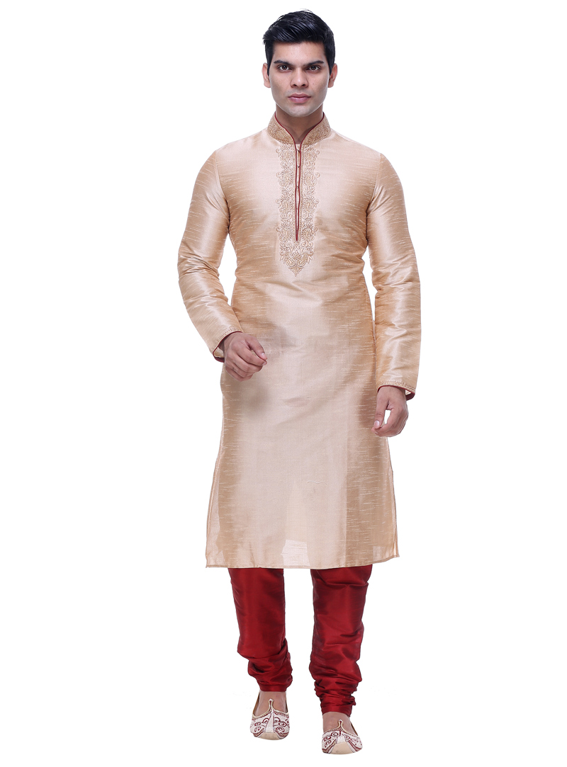 Golden Silk Readymade Kurta Pajama 92900