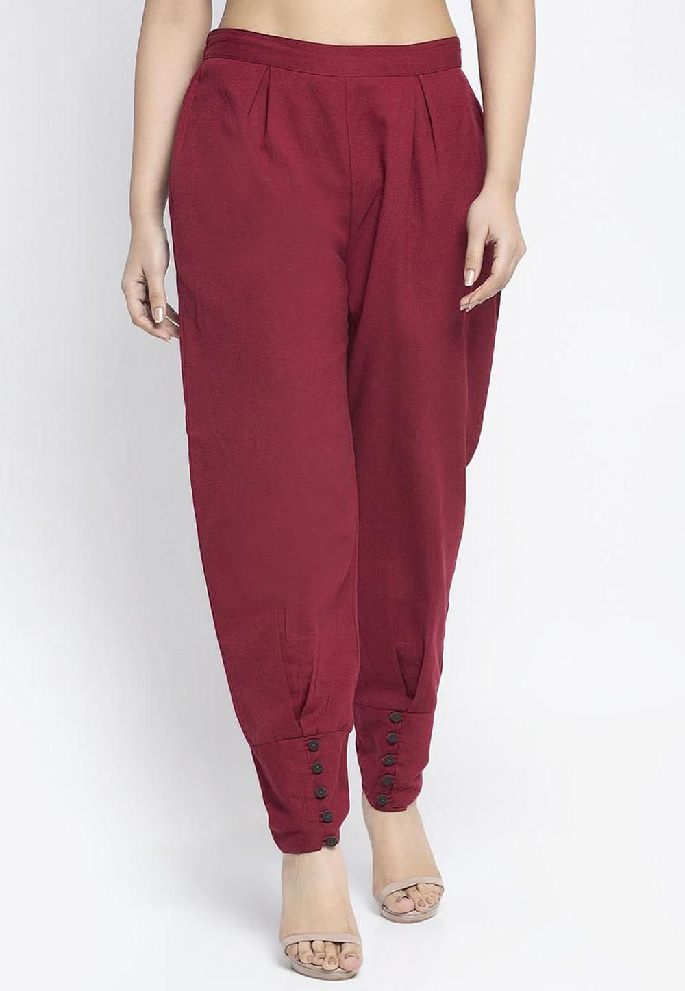 Maroon Rayon Readymade Pant 217216