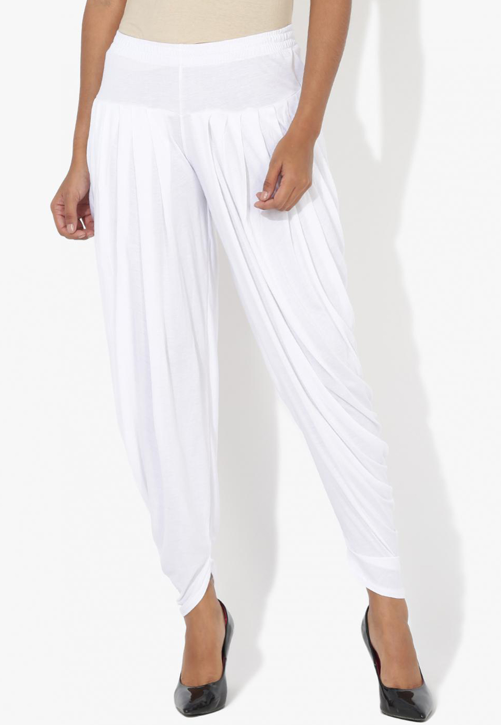 Off White Rayon Readymade Dhoti Pant 217224