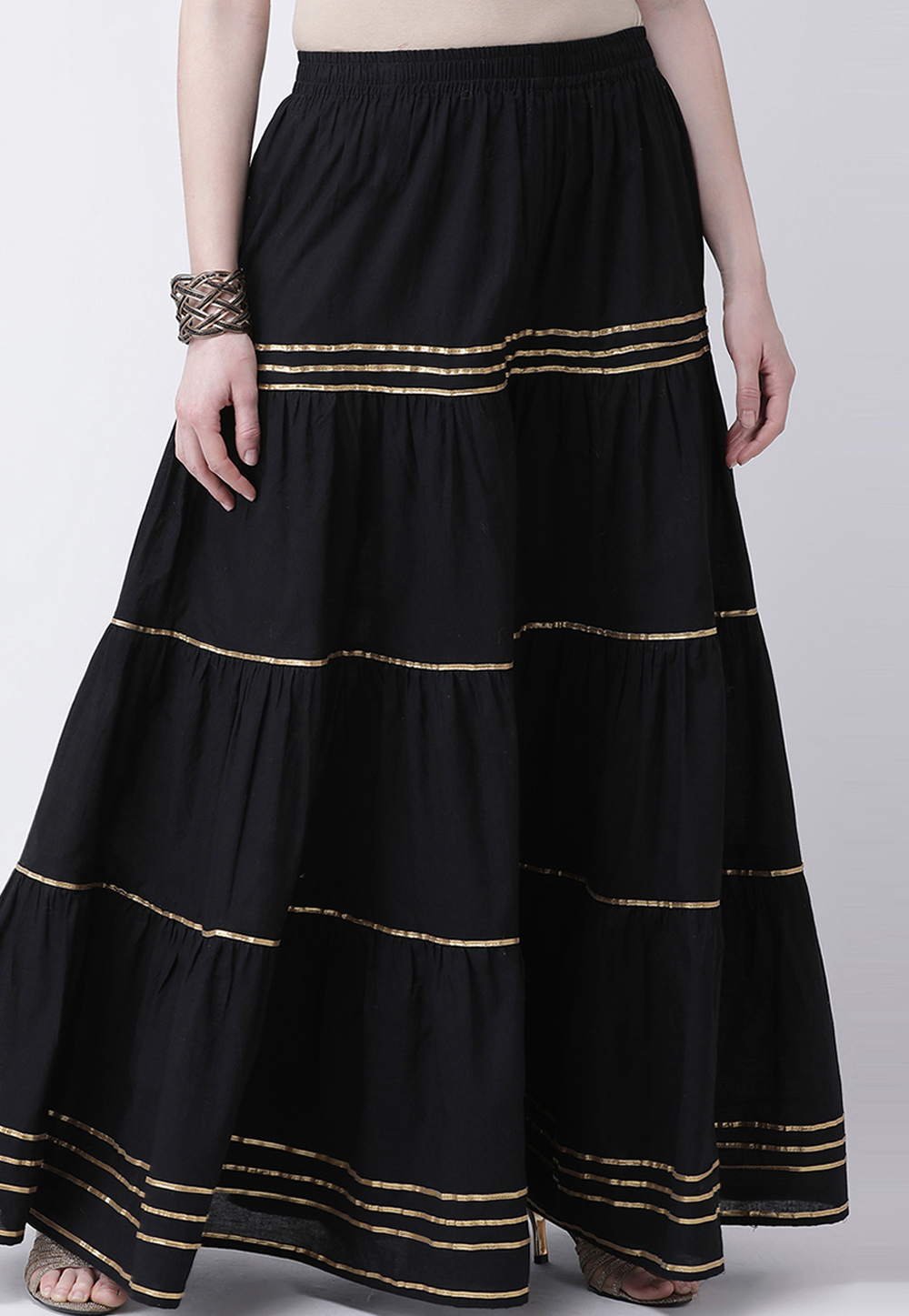 Black Rayon Readymade Palazzo Pant 217229