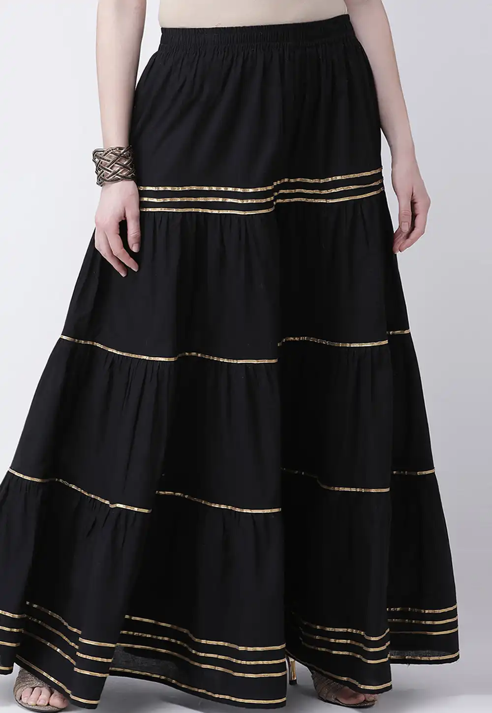 Black Rayon Readymade Palazzo Pant 217229