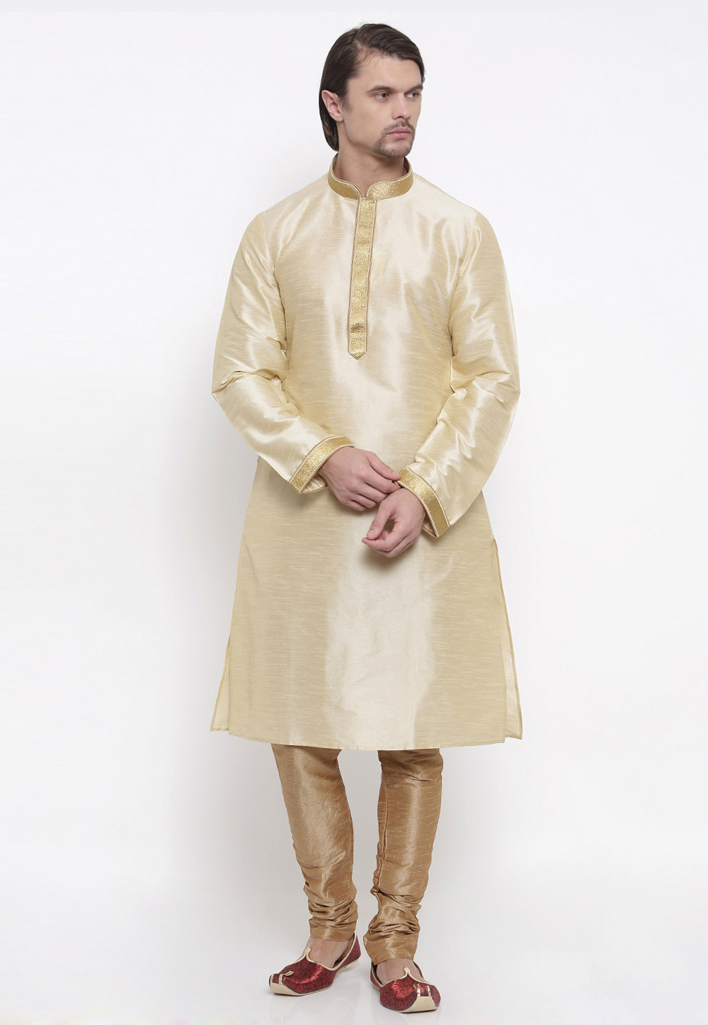 Cream Dupion Silk Kurta Pajama 218452