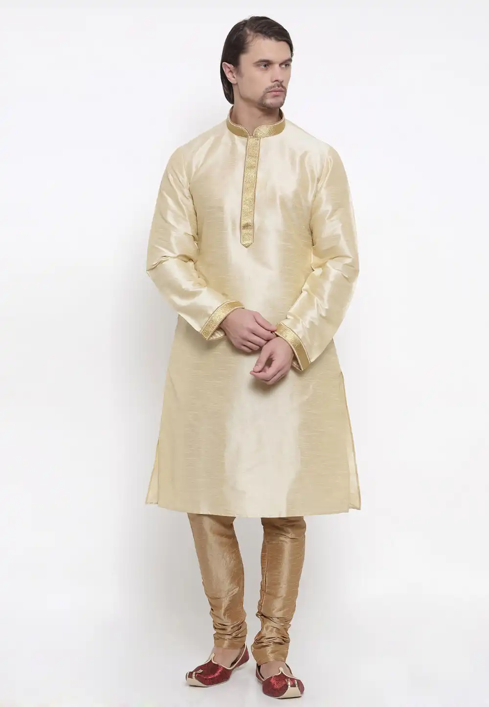 Cream Dupion Silk Kurta Pajama 218452