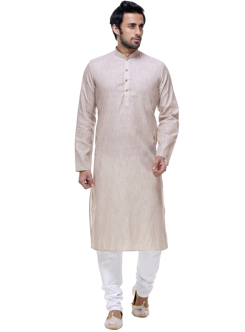 White Silk Readymade Kurta Pajama 92943