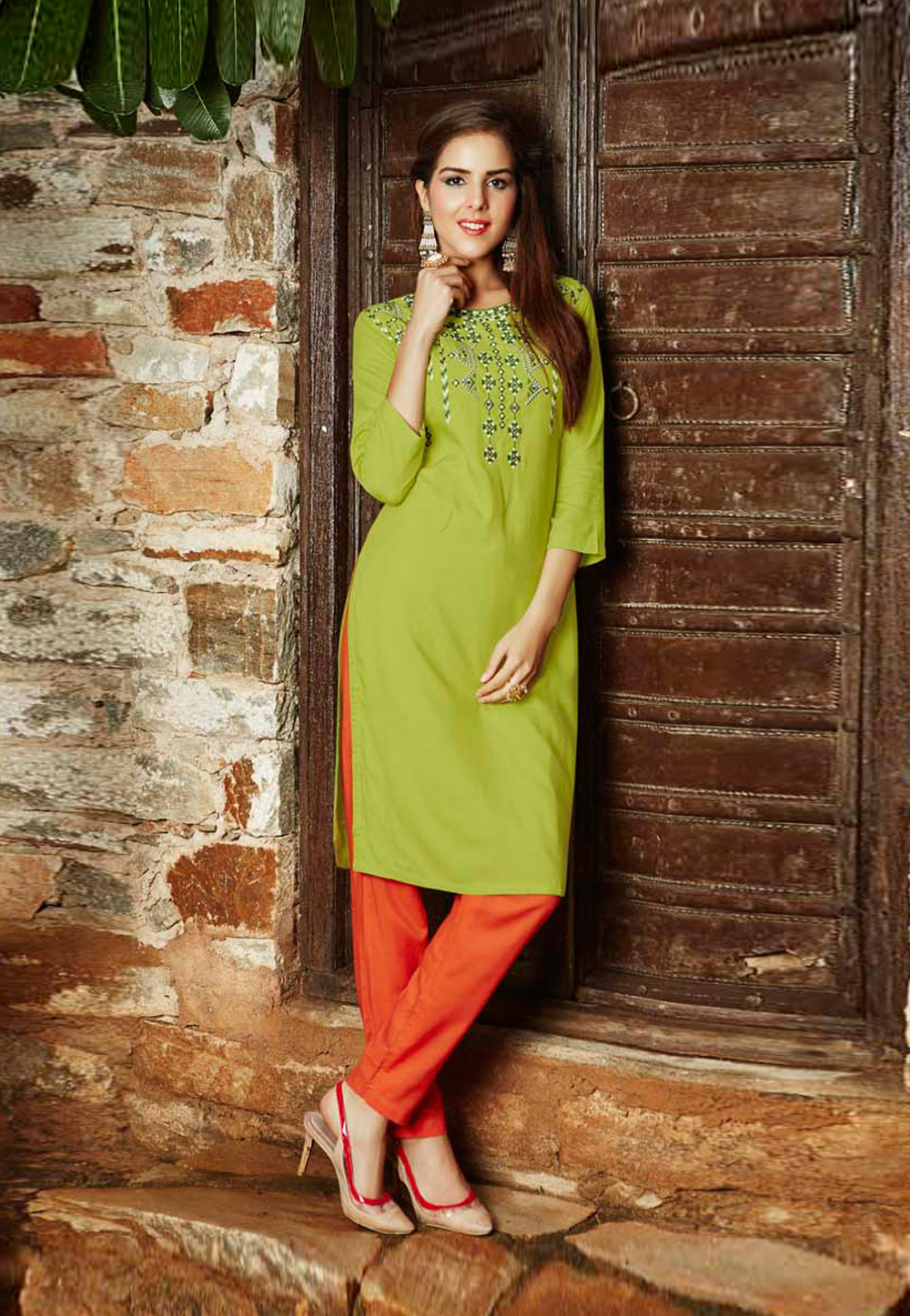 Green Rayon Tunic 221830