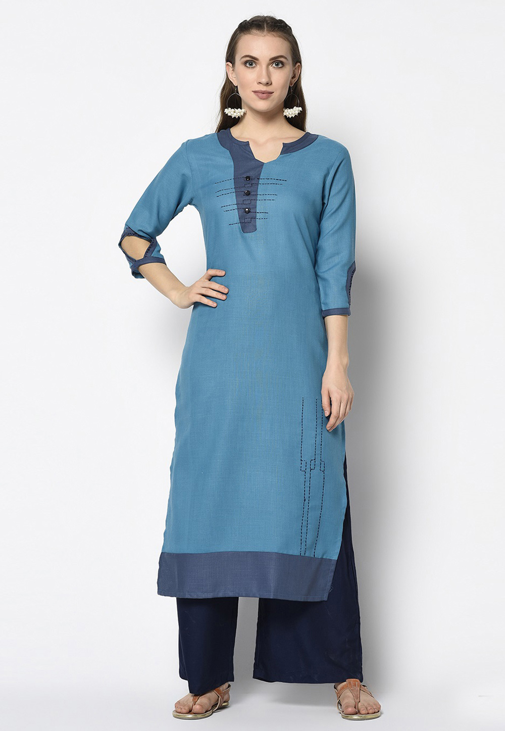 Blue Cotton Tunic 223124