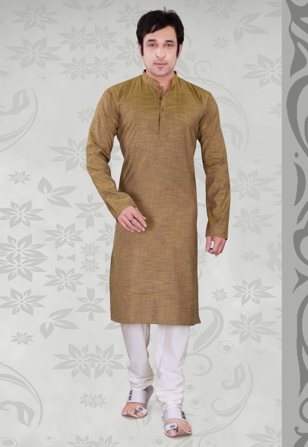 Brown Cotton Kurta Pajama 235057