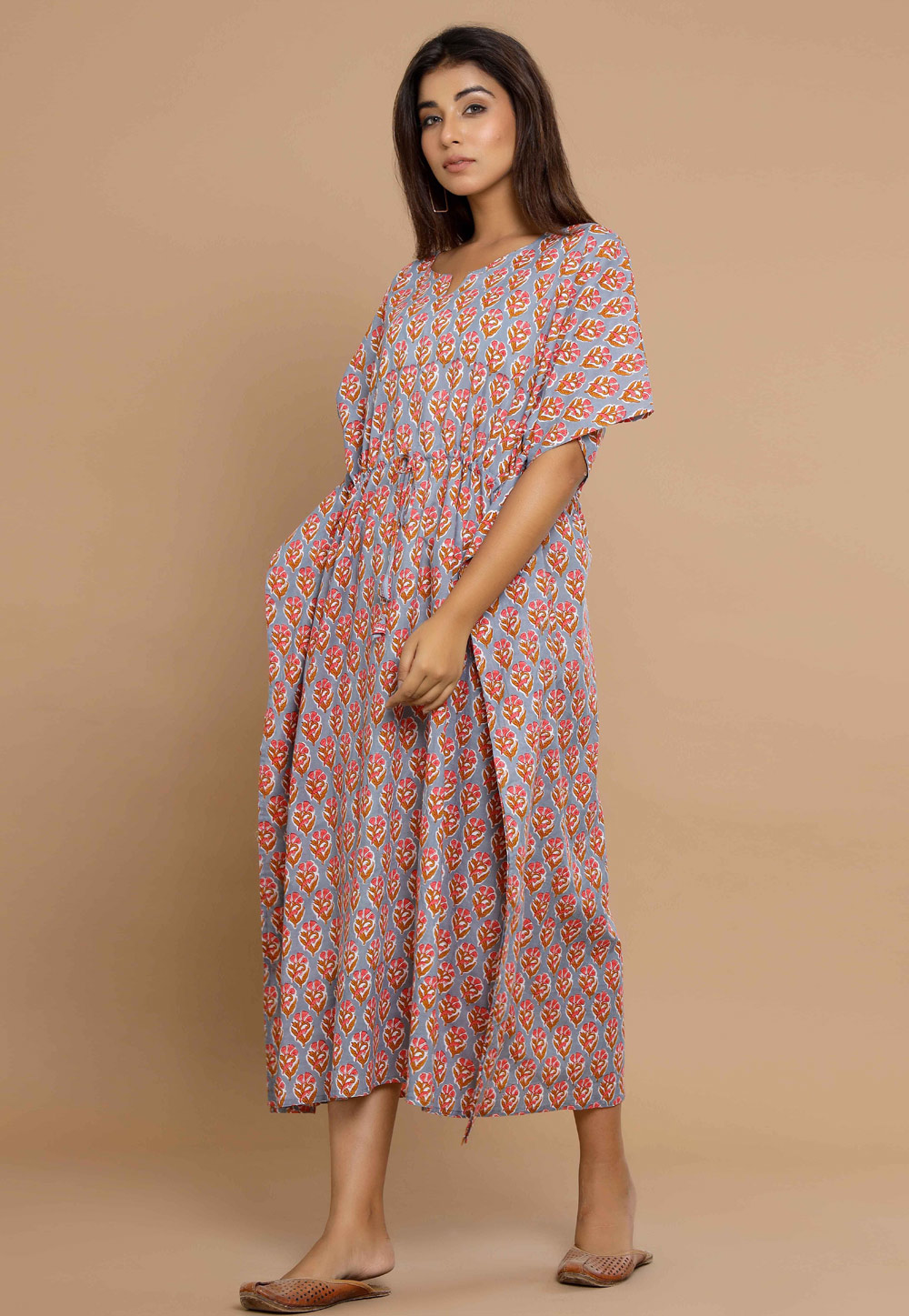 Grey Cotton Readymade Islamic Kurti 228484