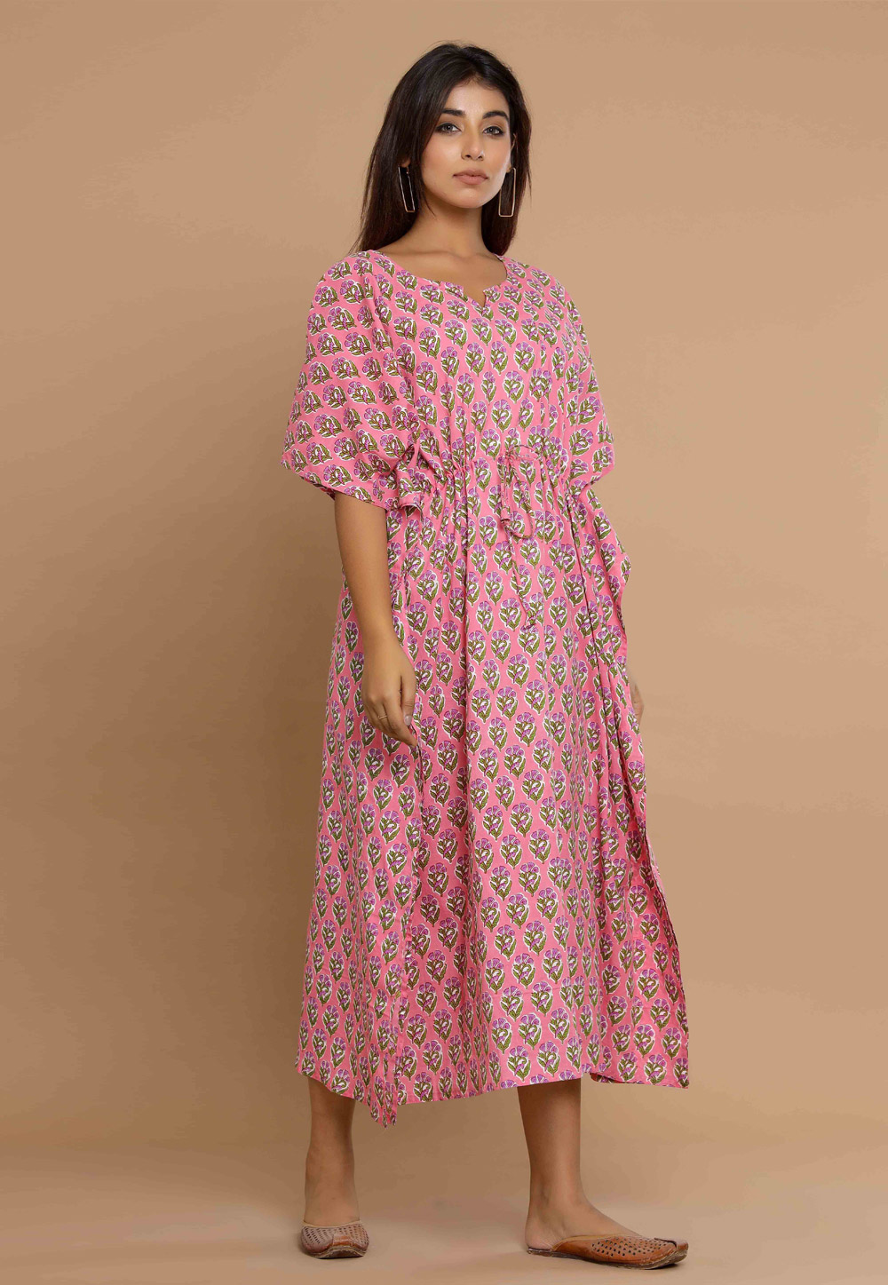 Pink Cotton Readymade Islamic Kurti 228485