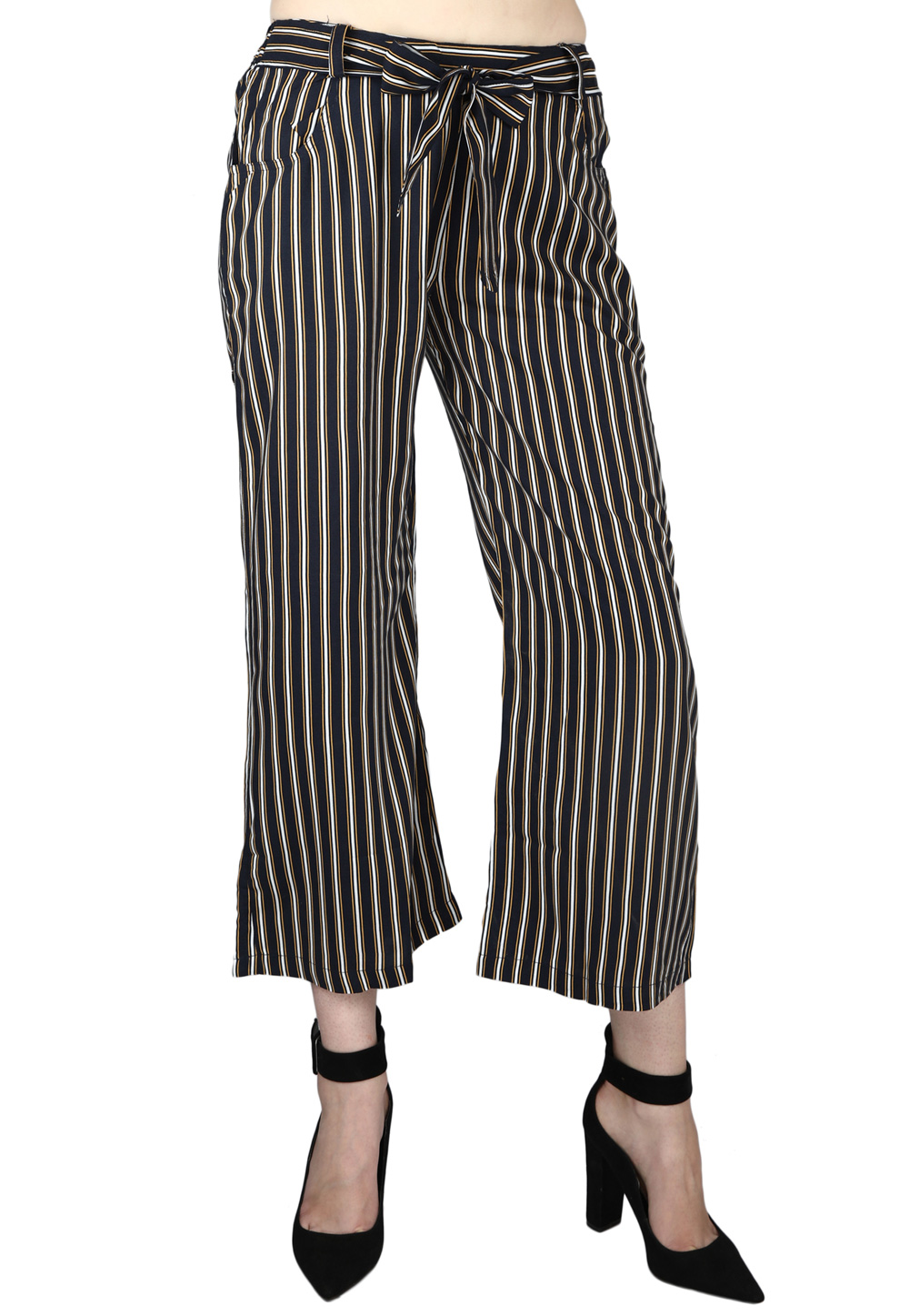 Black Cotton Readymade Palazzo Pant 171436
