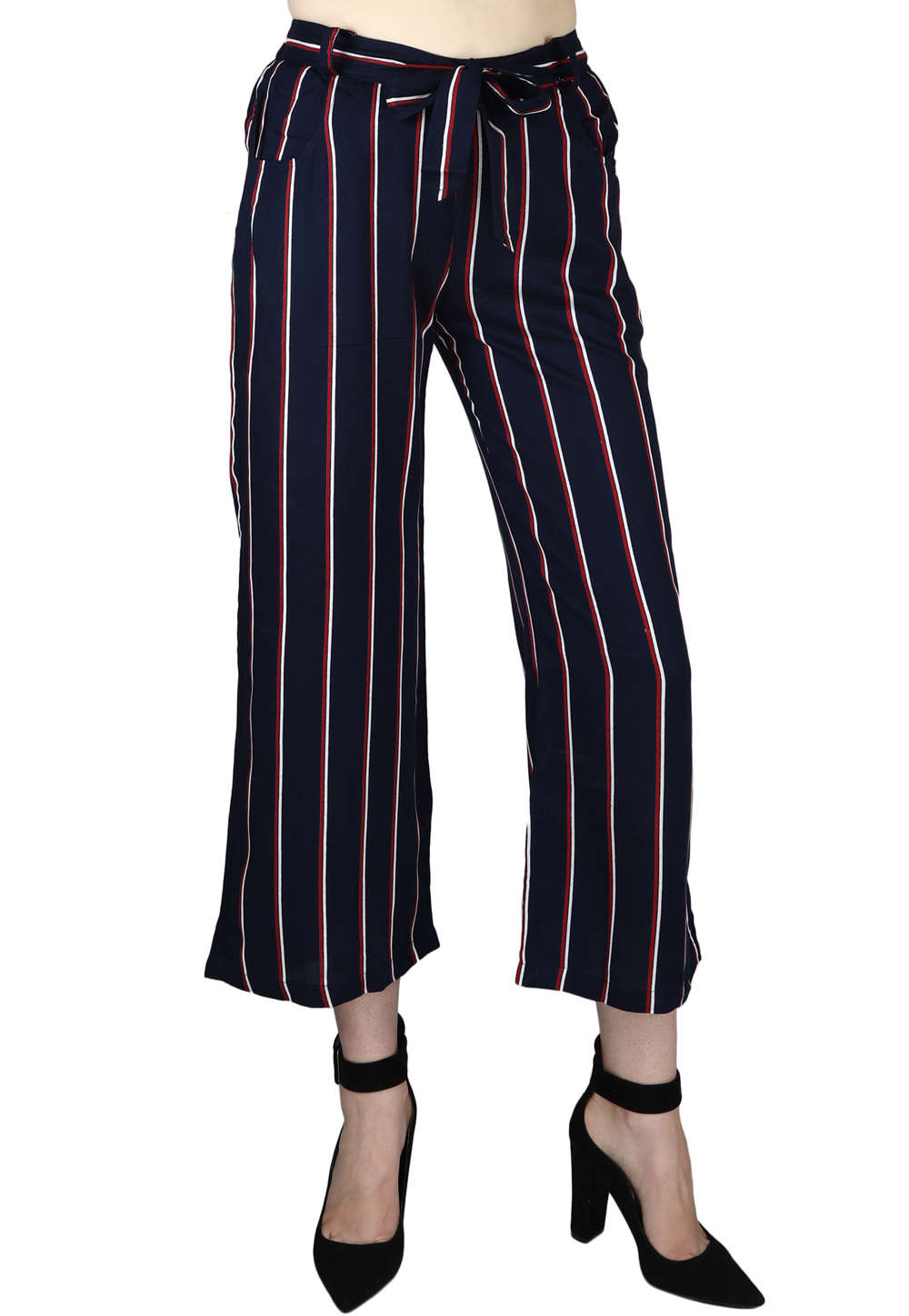 Navy Blue Cotton Palazzo Pant 171443
