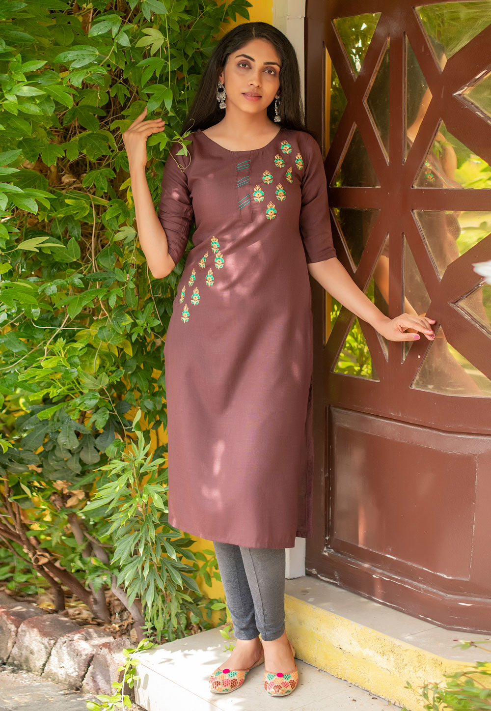 Brown Silk Tunic 231485