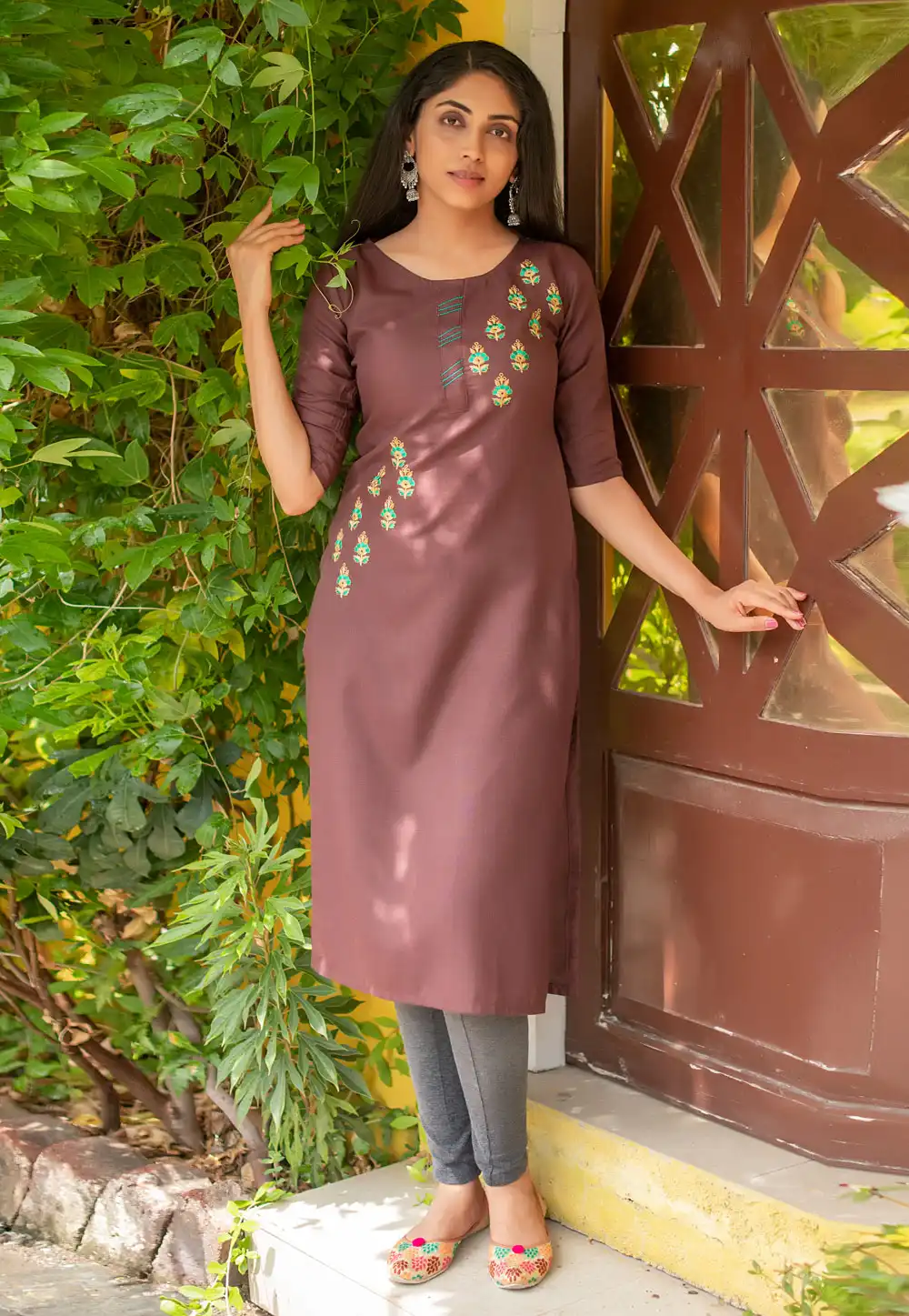 Brown Silk Tunic 231485