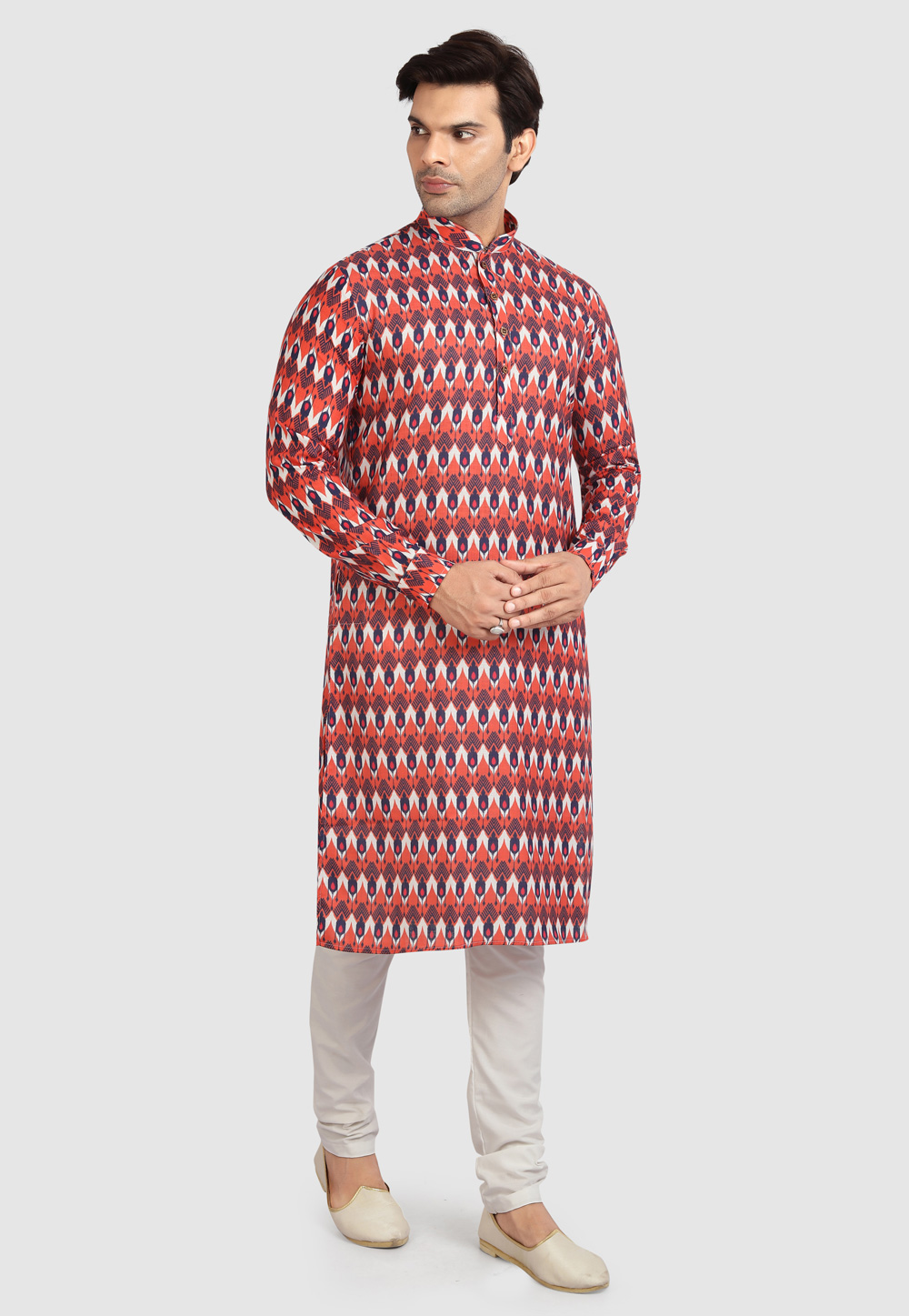 Orange Cotton Kurta Pajama 241160