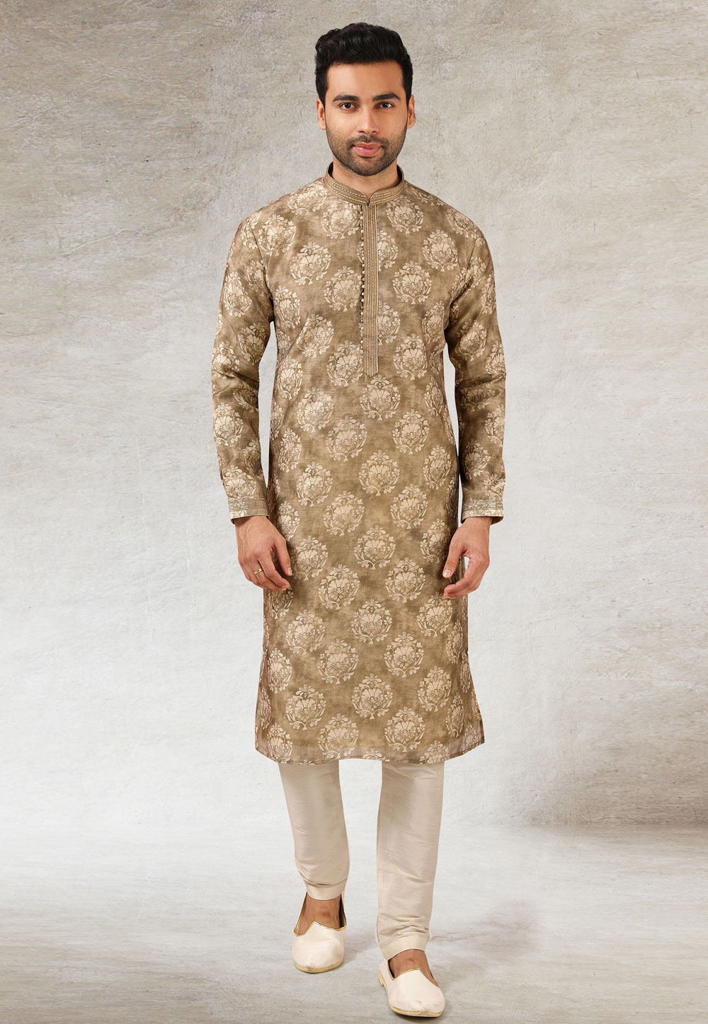 Brown Art Silk Kurta Pajama 241407