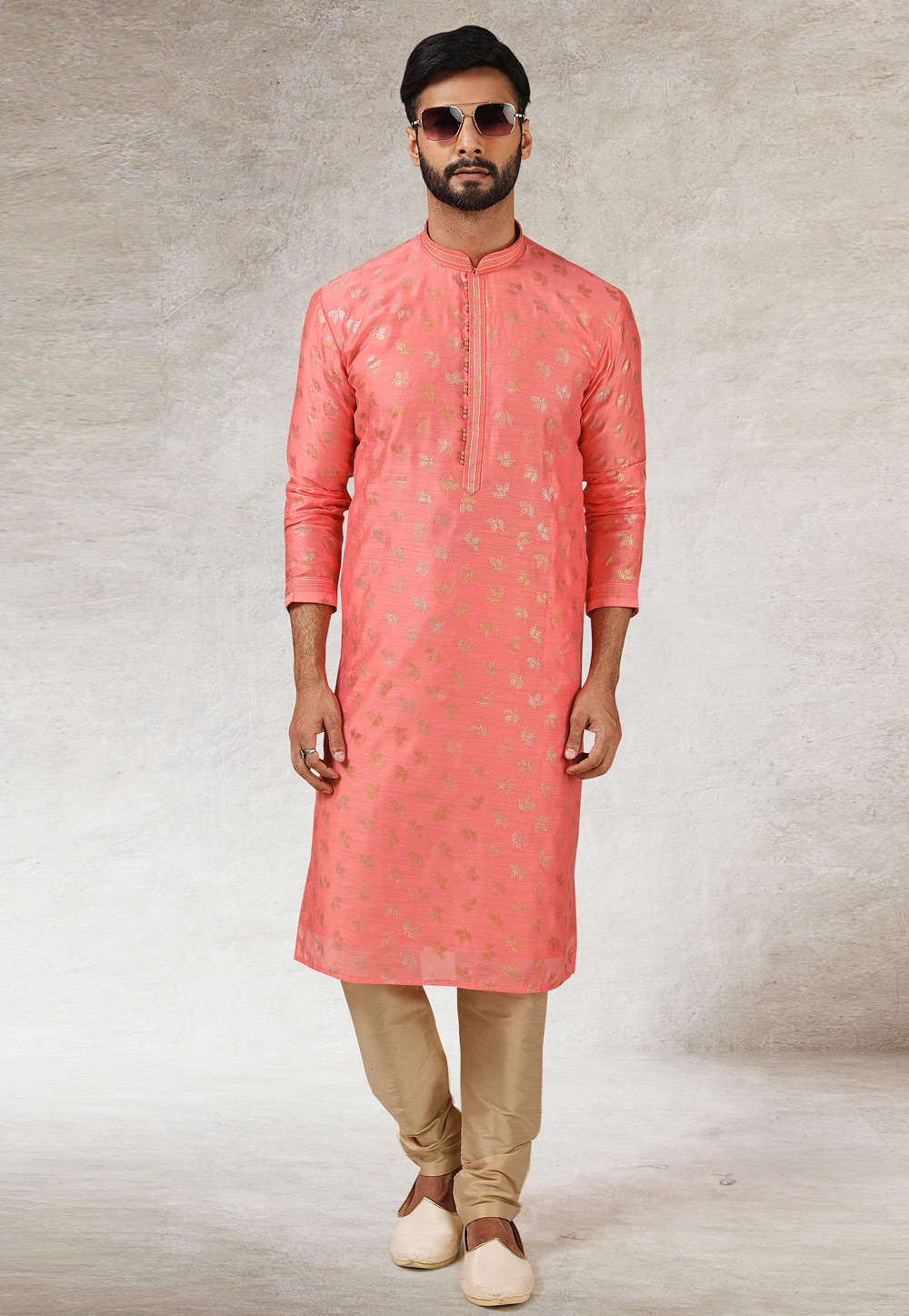 Pink Art Silk Kurta Pajama 241414