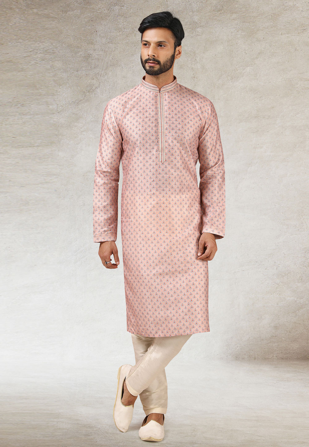 Pink Art Silk Kurta Pajama 241417