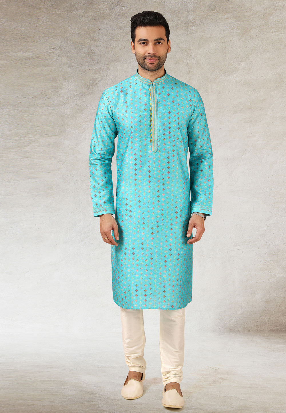 Sky Blue Art Silk Kurta Pajama 241424