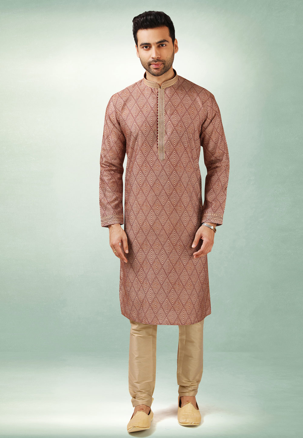 Maroon Art Silk Kurta Pajama 241426
