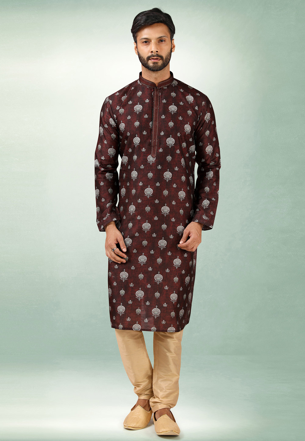 Brown Art Silk Kurta Pajama 241435