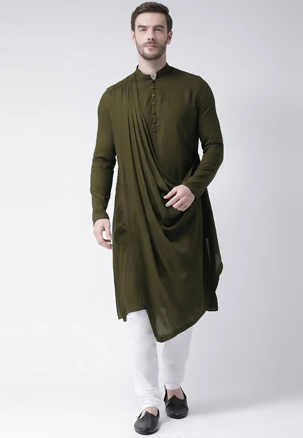Mehndi Cotton Kurta Pajama 236441