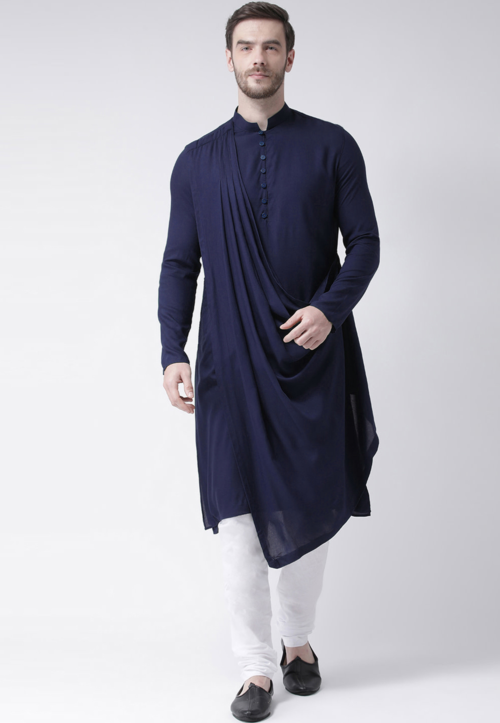 Blue Cotton Kurta Pajama 236443