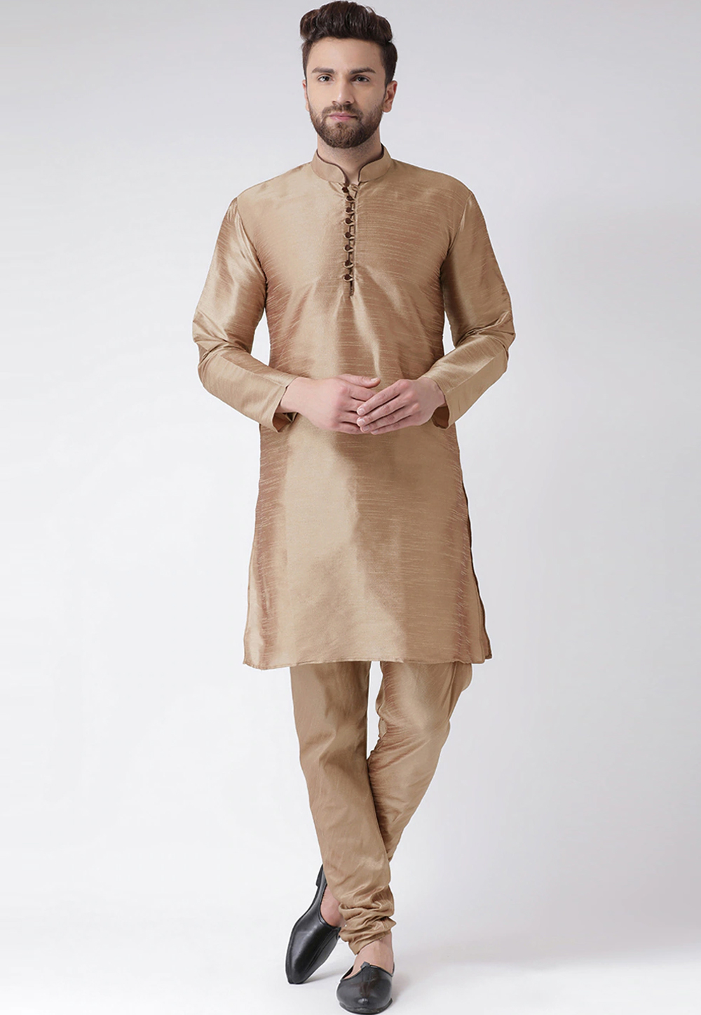 Brown Dupion Silk Kurta Pajama 240878
