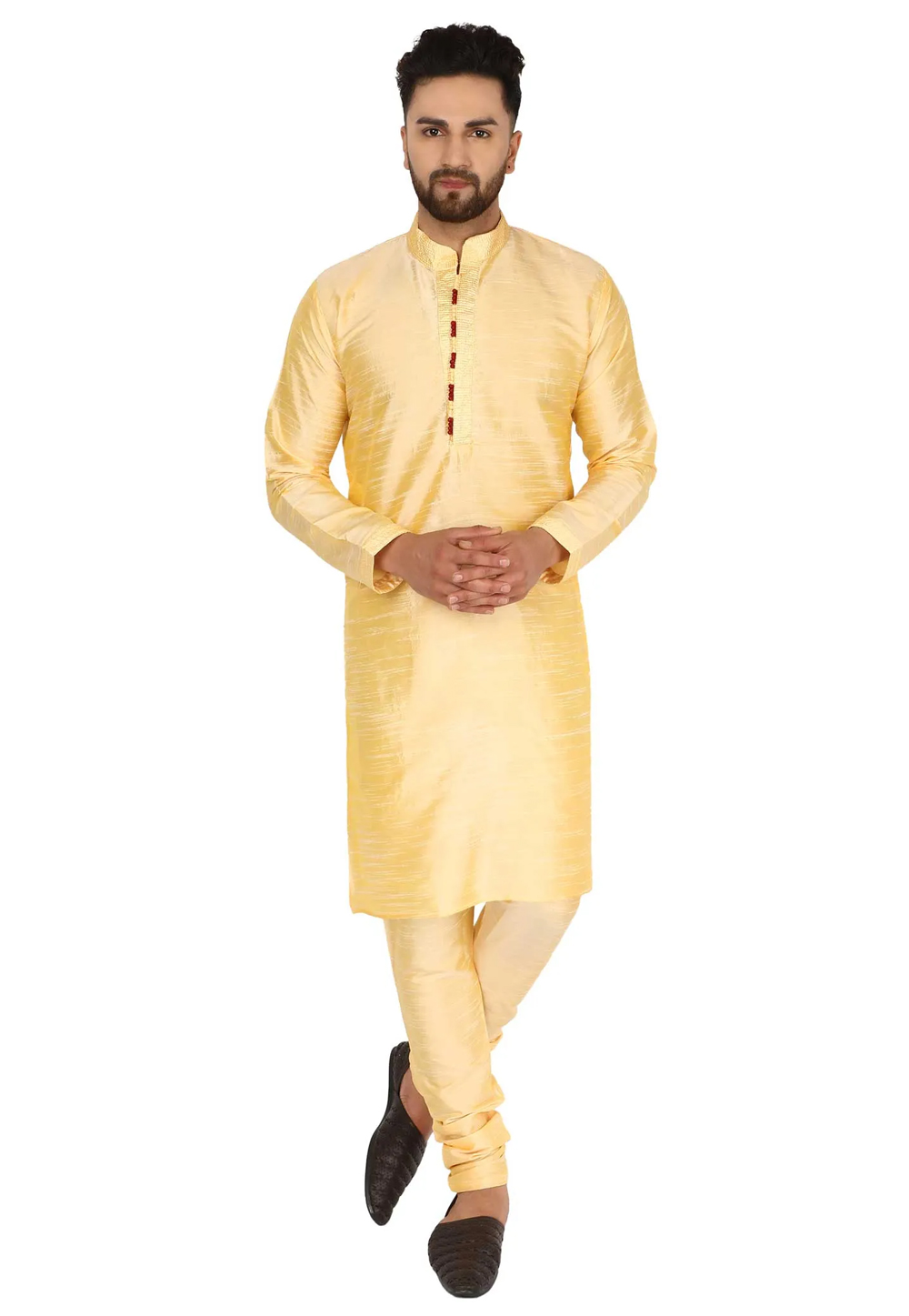 Beige Dupion Silk Kurta Pajama 240901