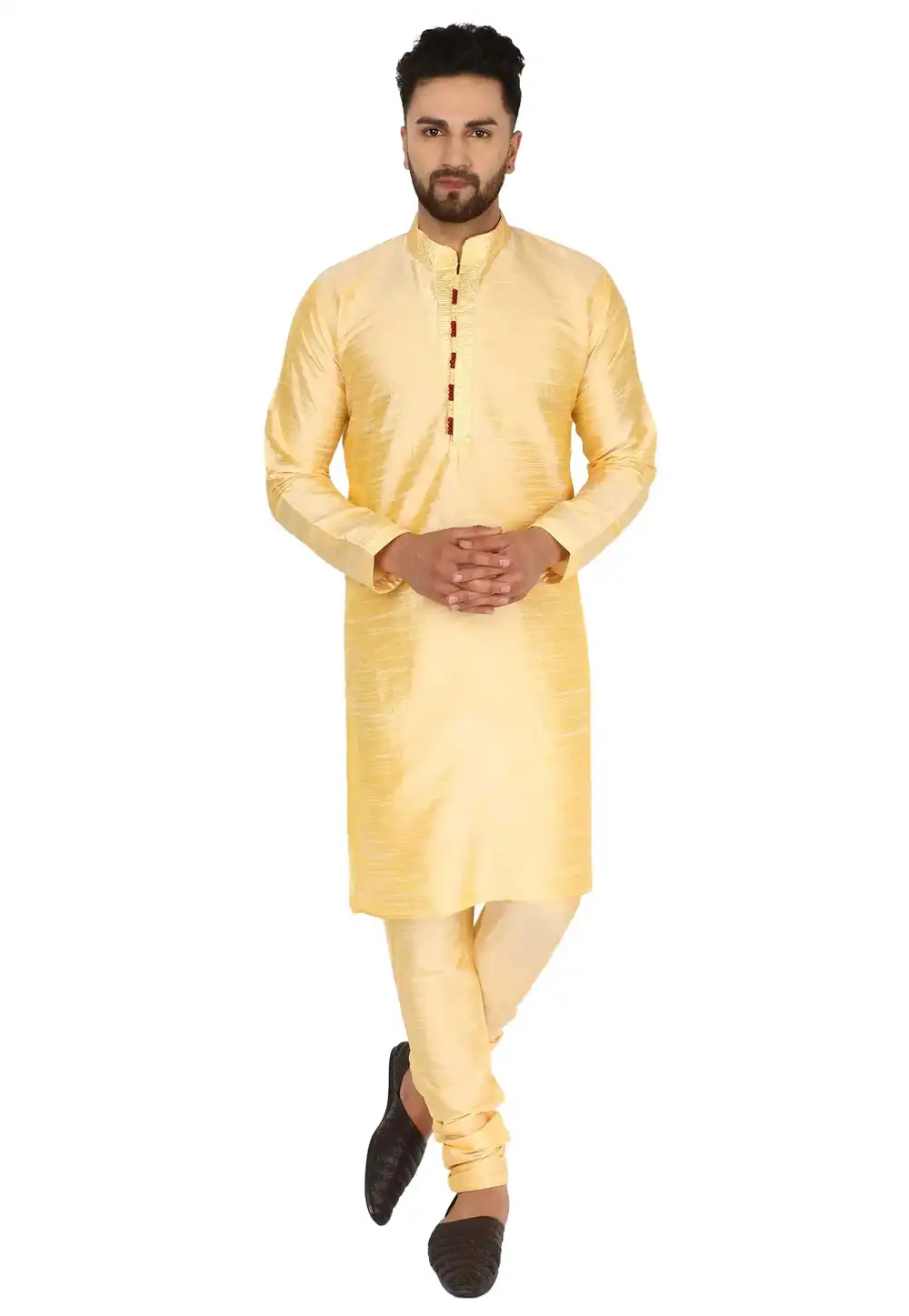 Beige Dupion Silk Kurta Pajama 240901