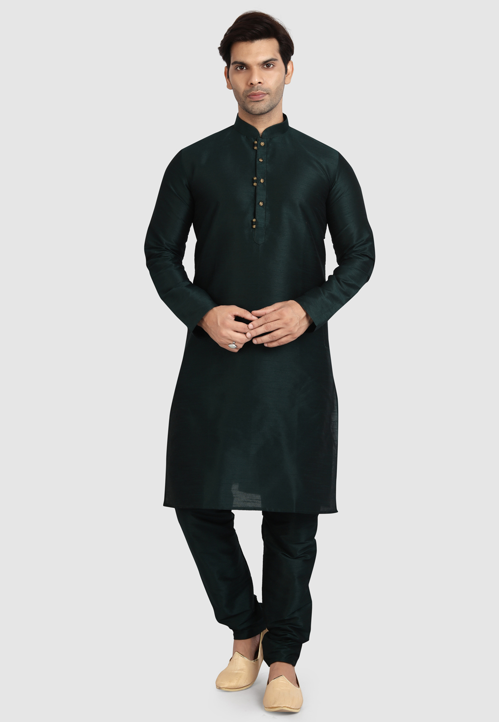 Green Art Silk Kurta Pajama 247215